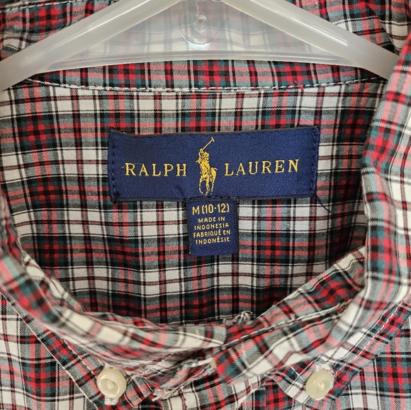 Ralph Lauren Boys Button Down SZ M - Picture 2 of 4